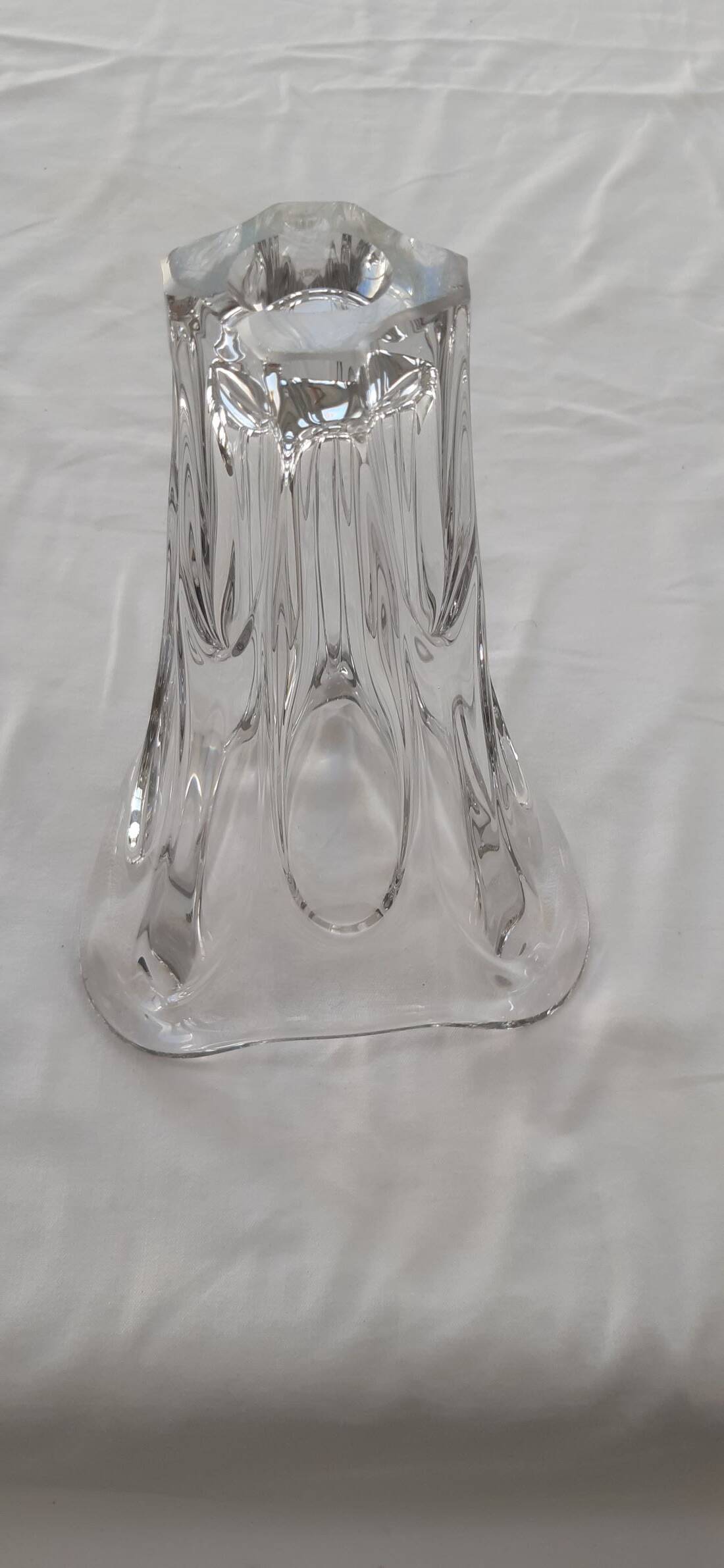 Small tulip-shaped crystal vase