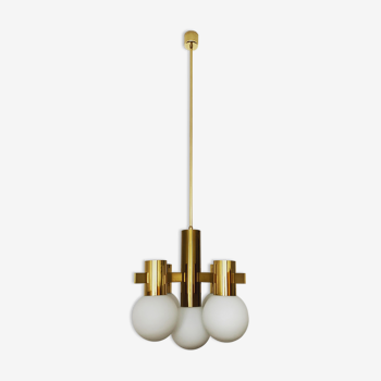 Swedish brass chandelier by Hans Agne Jakobsson