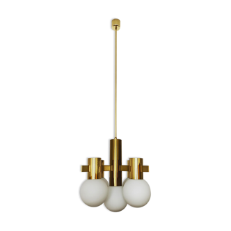 Swedish brass chandelier by Hans Agne Jakobsson