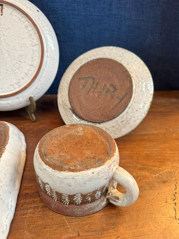 Ensemble de 6 céramiques de l’artiste renommé Albert Thiry