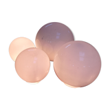 White glass globes and light string