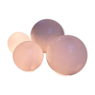 White glass globes and light string
