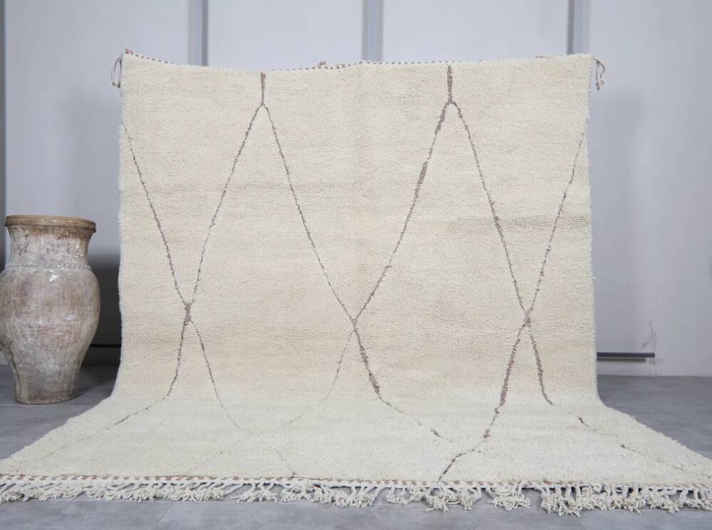 Incroyable tapis marocain - Tapis berbère - Tapis en laine - Tapis minimaliste - Tapis Beni ourain -