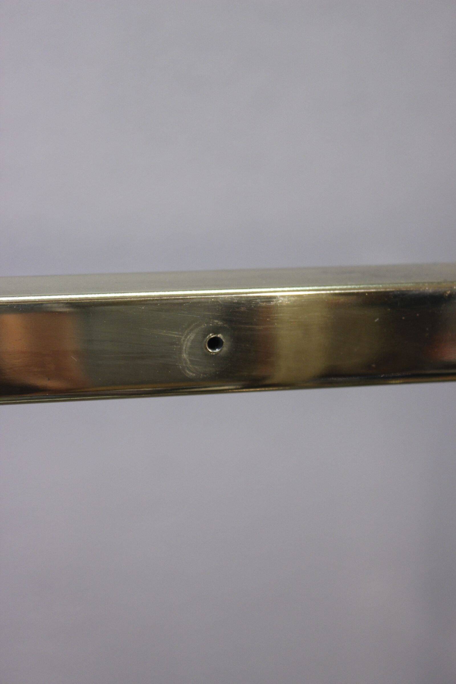 Post-modern shelf in gilded brass, Italy 1970s