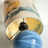 Vintage silk painting ceramic ball lamp