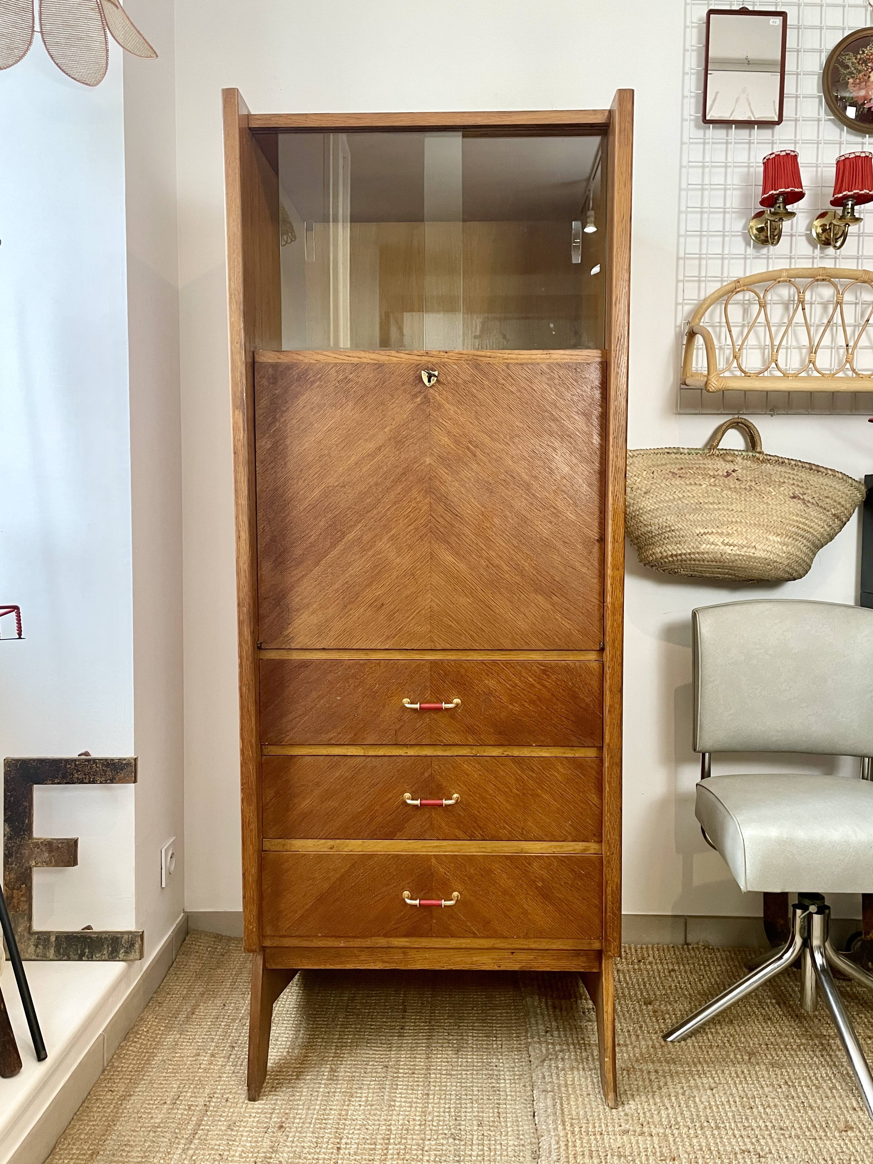 Secrétaire vitrine années 50