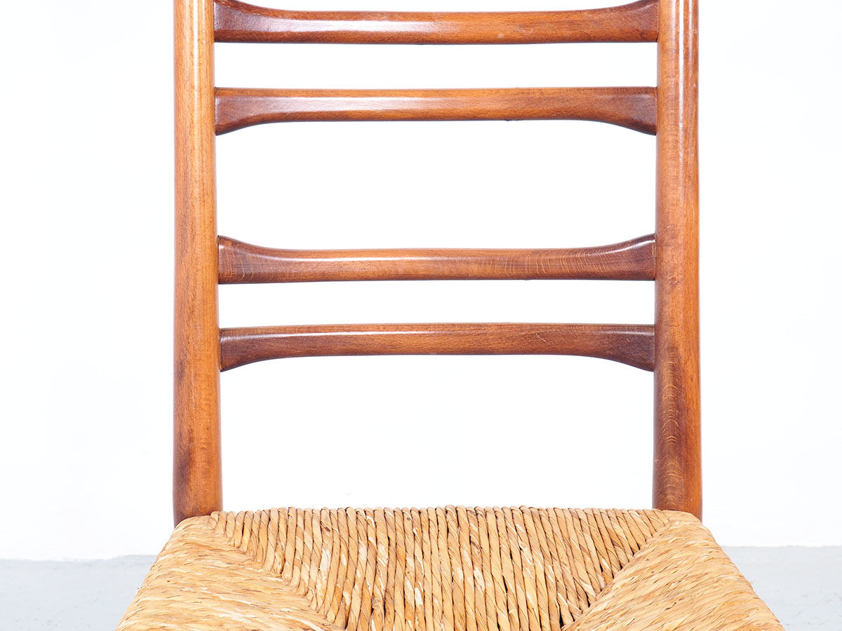 Teak and wicker dining chairs, 1960s