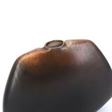 Black and brown vase by Pierre Lebe for Virebent