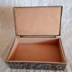 Silver metal jewelry box from the 50s