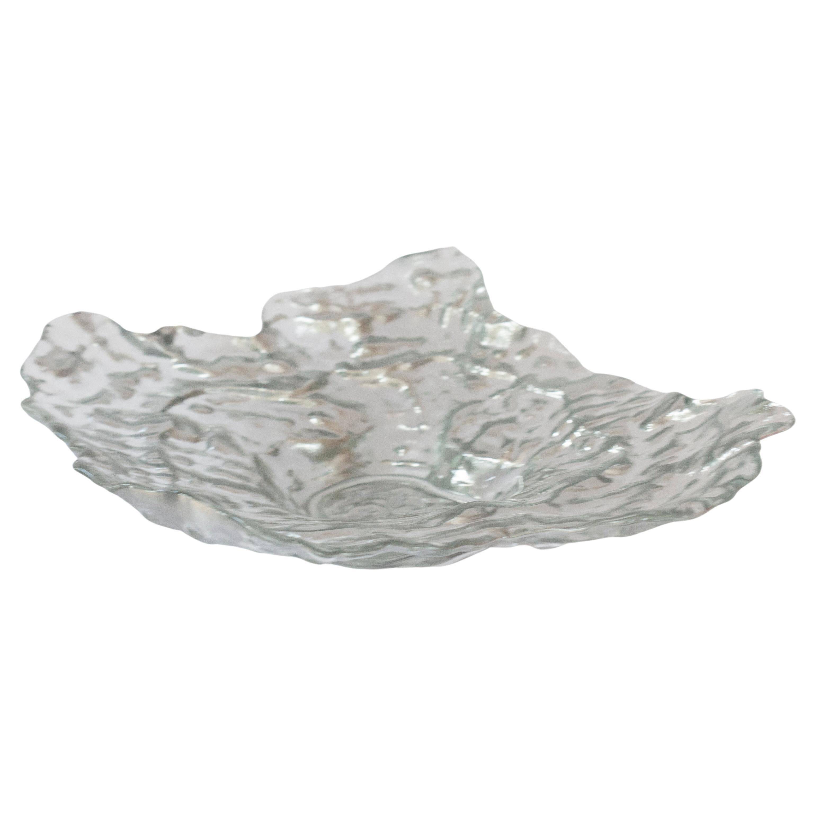 Silver crystal bowl mid-century, Italy, 1970s
