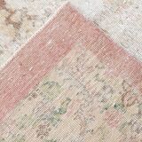 5x8 Pale Red & Cream Floral Pattern Vintage Rug, 144x250Cm