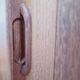 Scandinavian teak row 50s-60s, French manufacture signed Eros
