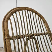 Quatre fauteuils en osier vintage, années 1970