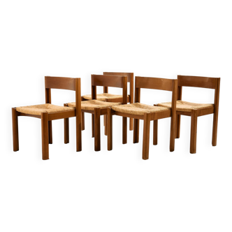 Chaise de salle à manger en hêtre, lot de 5