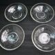 4 coupelles en verre gravé art déco