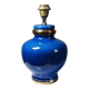 Vintage lamp Att. Le Dauphin in cobalt blue and gold ceramic, 1960s-1970s.