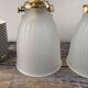 Pair of glass and ceramic wall lights