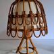 Pair of bamboo bedside lamps