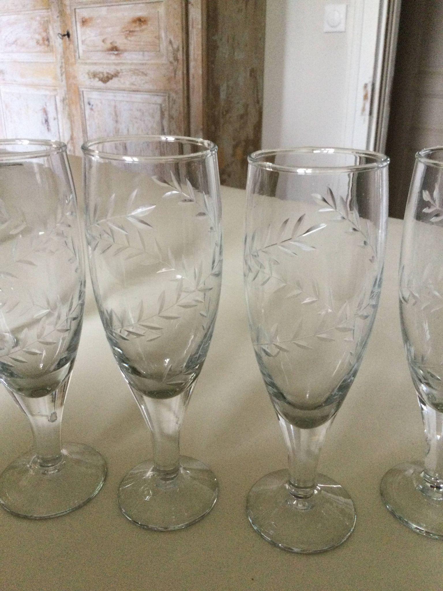 Lot de 8 flûtes à champagne