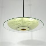 Lustre en verre incurvé du milieu du siècle des années 50