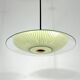 Mid-century curved glass disc chandelier from 50s