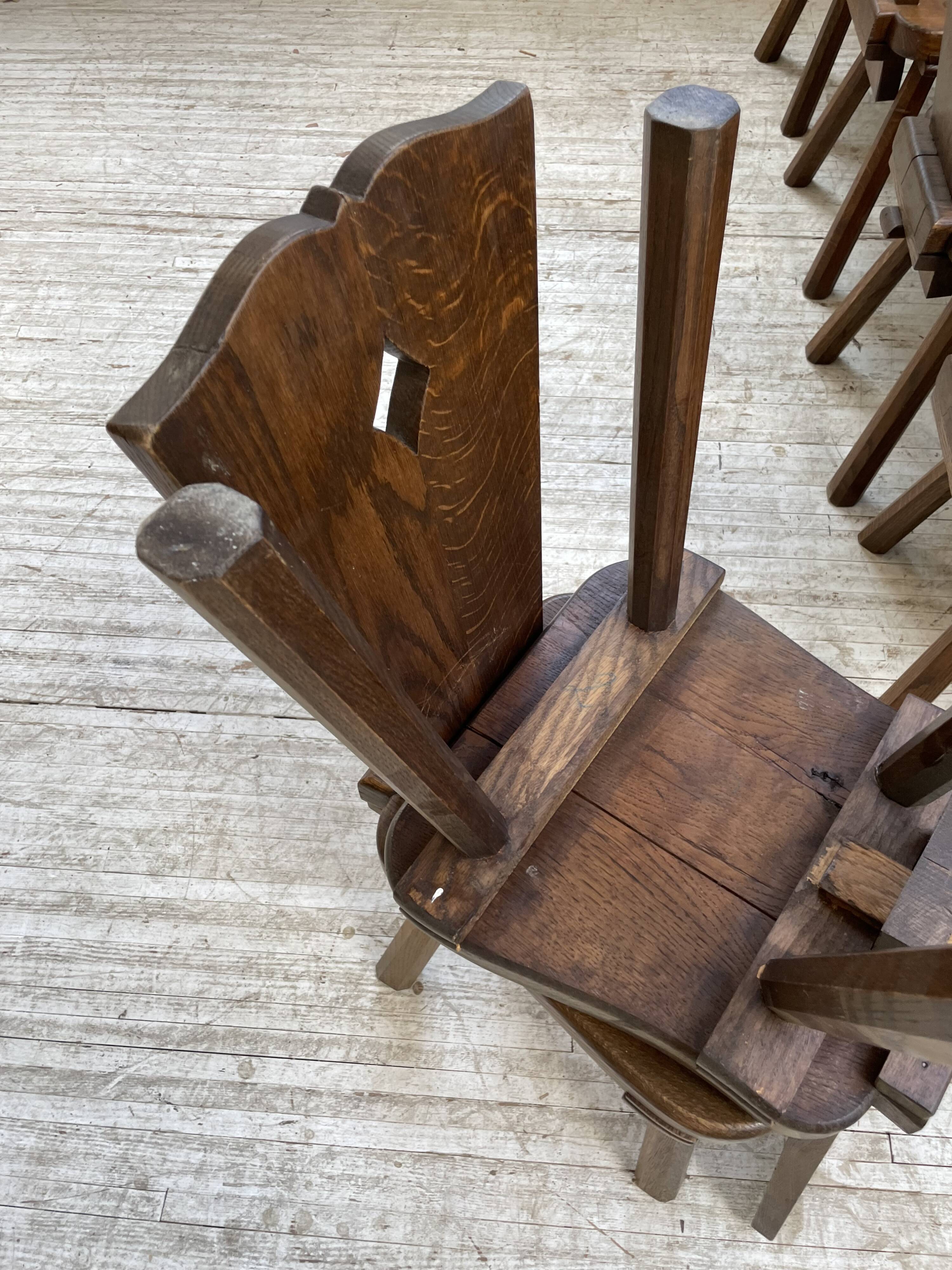 Chaises chêne massif chapo savoyarde art populaire