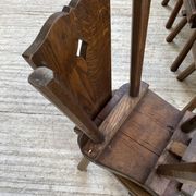 Solid oak chairs Savoyard cap popular art