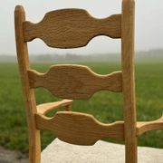 Henning Kjaernulf high back chair with new lambswool
