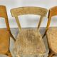6 mismatched Baumann & Luterma bistro chairs, wood, 1960s