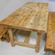 Mountain farm table and two benches