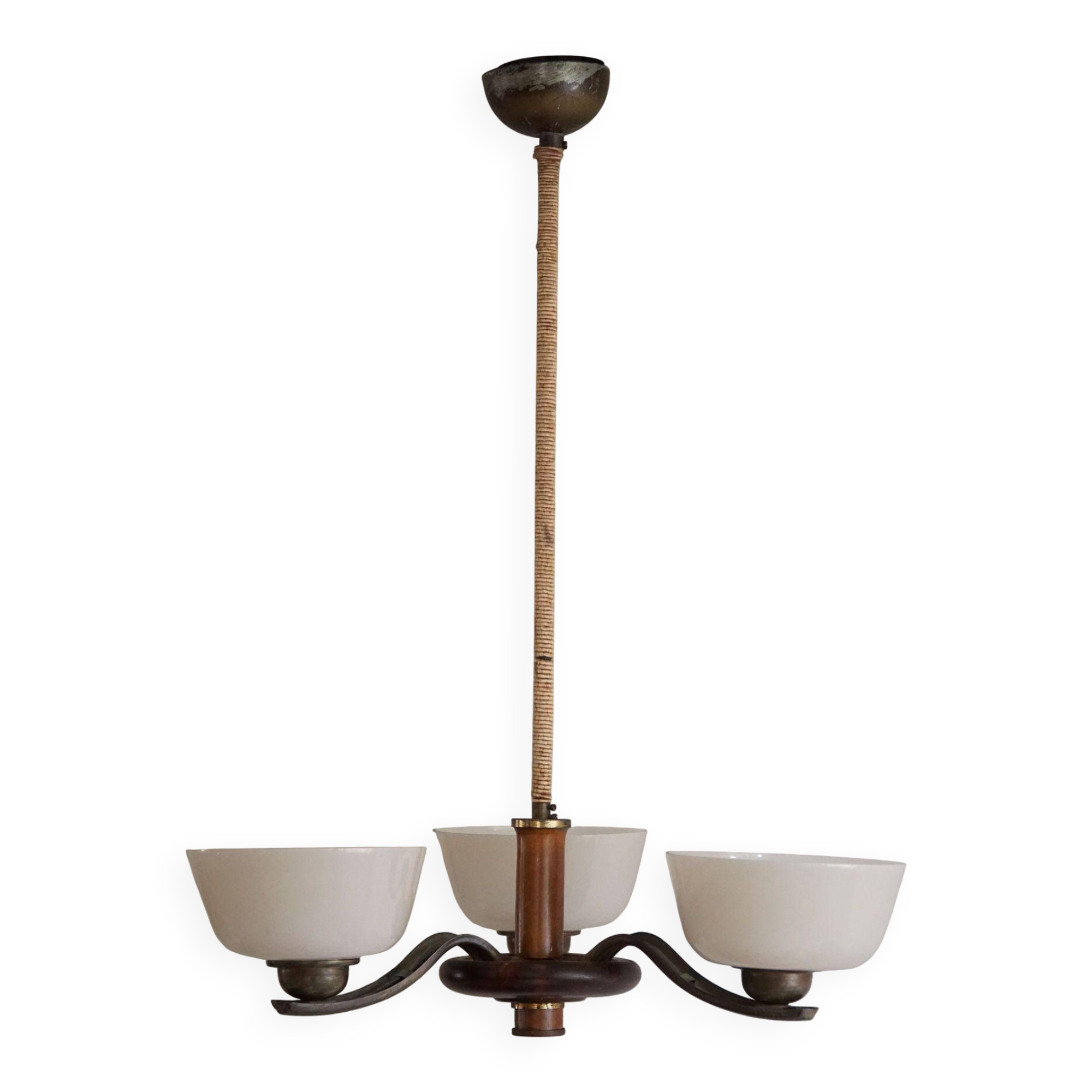 Paavo Tynell for Taito Oy, an Art Deco chandelier model '1255/3', Finland, 1930s.