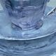 Vintage Marble Purple & Gold Interior Porcelain Coffee/Tea Trio -