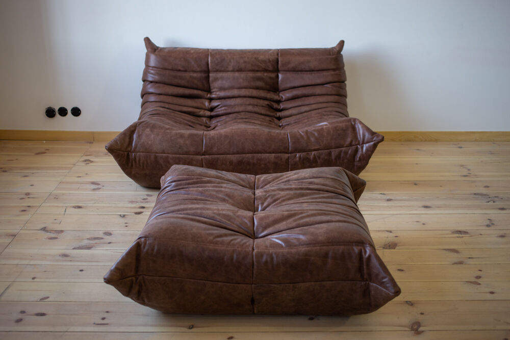 Sofa and pouf by Michel Ducaroy for Ligne Roset