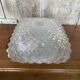 Antique Ceiling Light Sconce Molded Glass + Metal Support 70s Vintage #B791