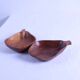 Pair of pear-shaped wooden trinket trays