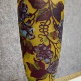 Multilayer glass vase etched with acid – Floral decoration in Art Nouveau style