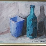 Viktor Rasmussen (1922-2004), Scandinavian Still Life Oil Painting, 1970s, Oil On Canvas