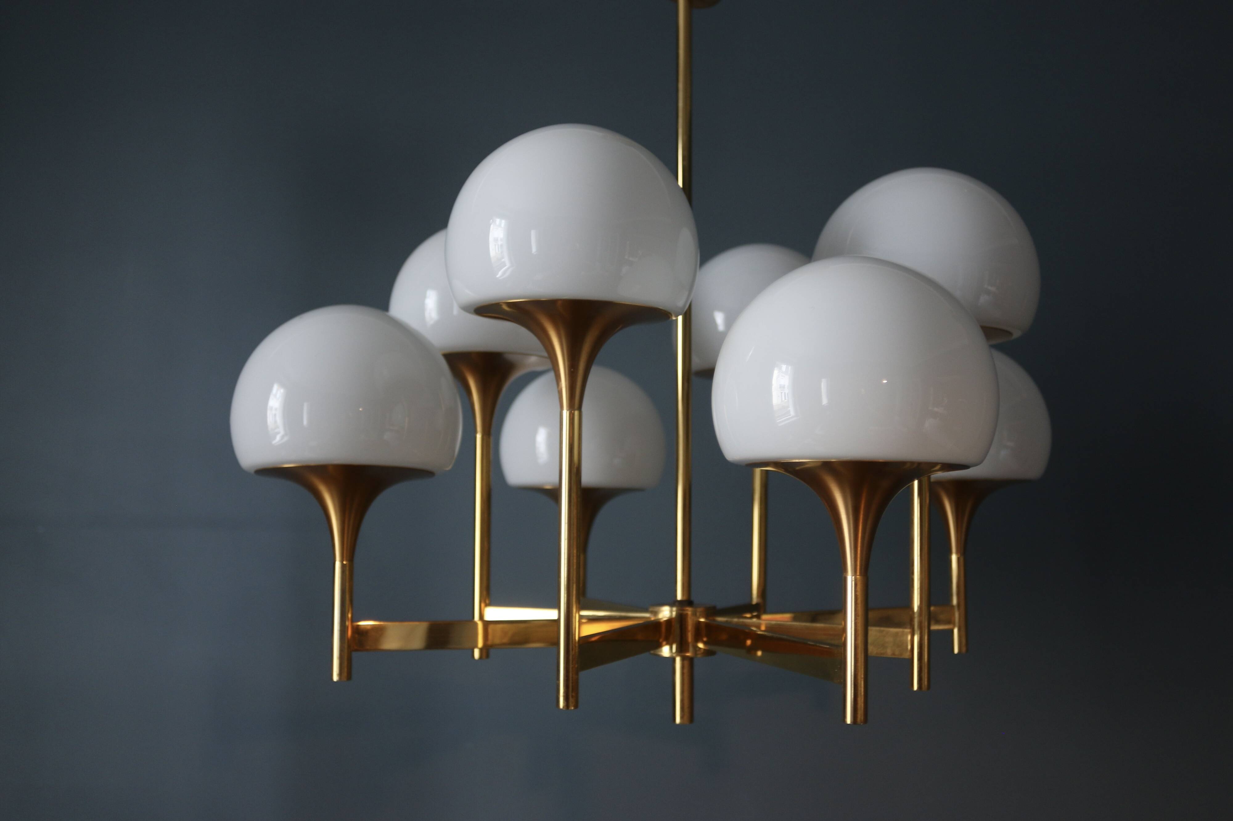 Vintage designer pendant light Gaetano Sciolari 1970