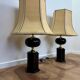 Paire lampes de table xl hollywood regency design "jackson" par le dauphin, france, années 70 - vintage -