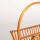 Bamboo and rattan magazine rack, Scandinavia, 1960s