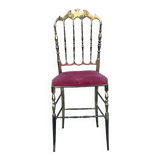 Chiavari chair in gilded brass