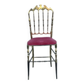 Chiavari chair in gilded brass