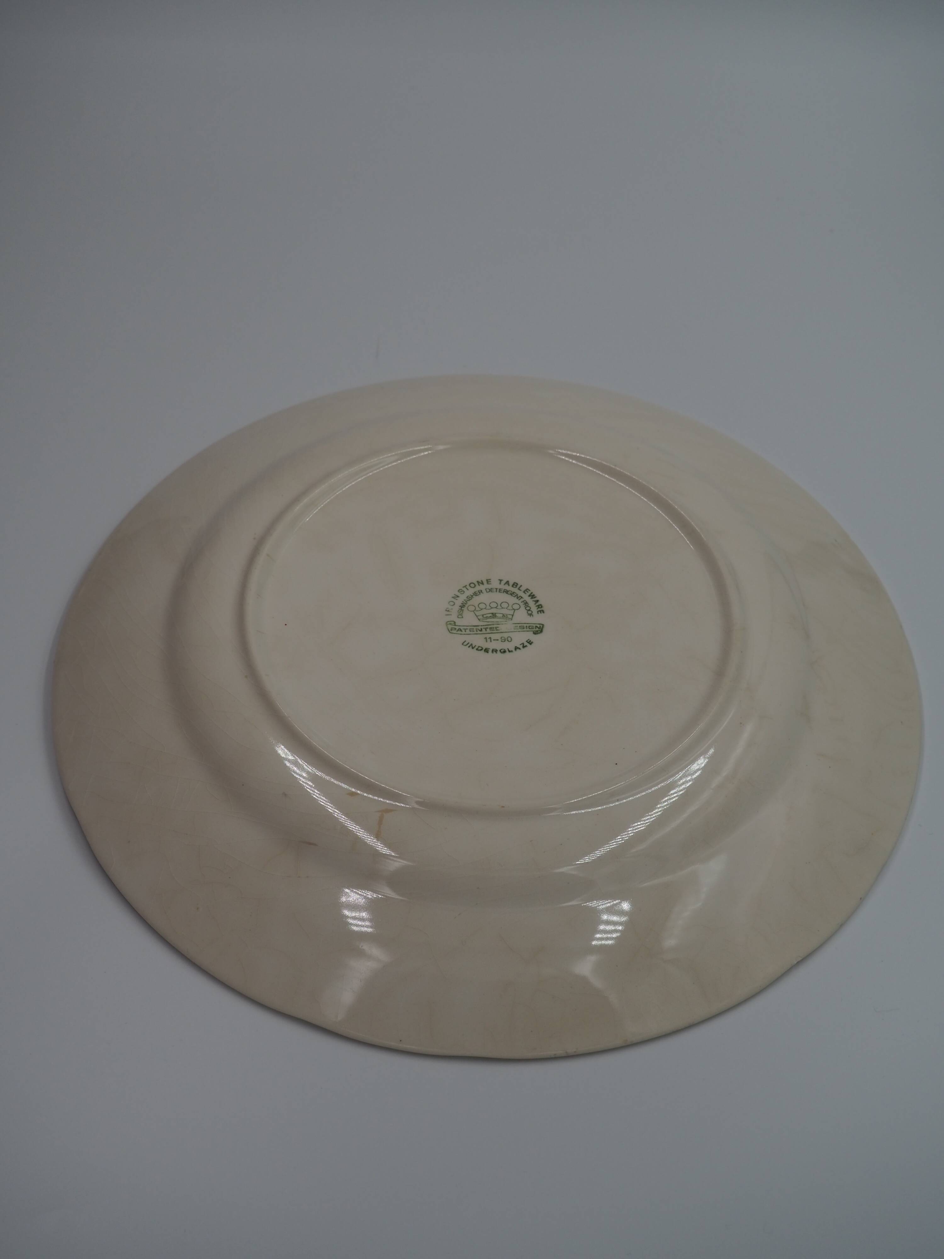 Large plate with blue pattern