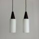 Pair of vintage scandinavian opaline suspensions
