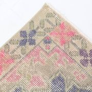 Turkish Cream Pink Oriental Vintage Rug, 121x208Cm