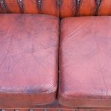 Sofa Chesterfield leather brown