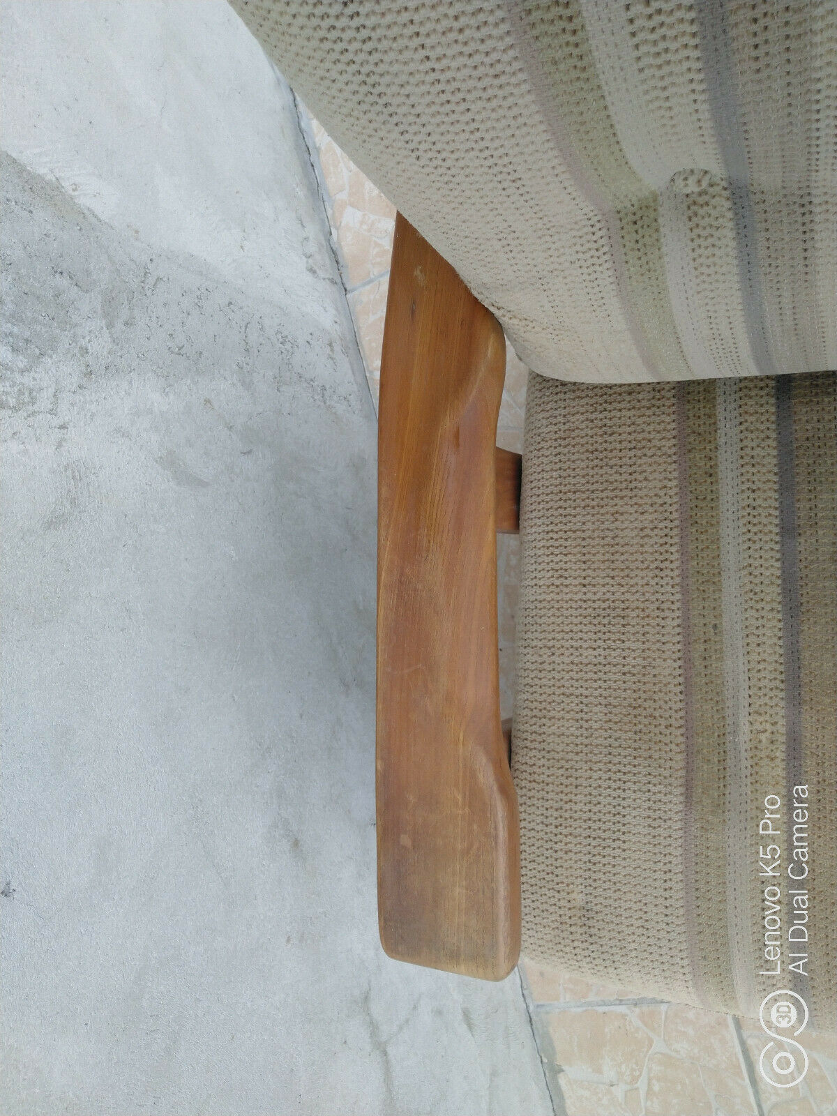 Fauteuil vintage en orme blanc