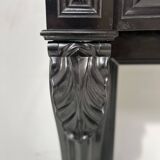 Cheminée Napoléon III a pieds griffes en marbre noir XIX siècle