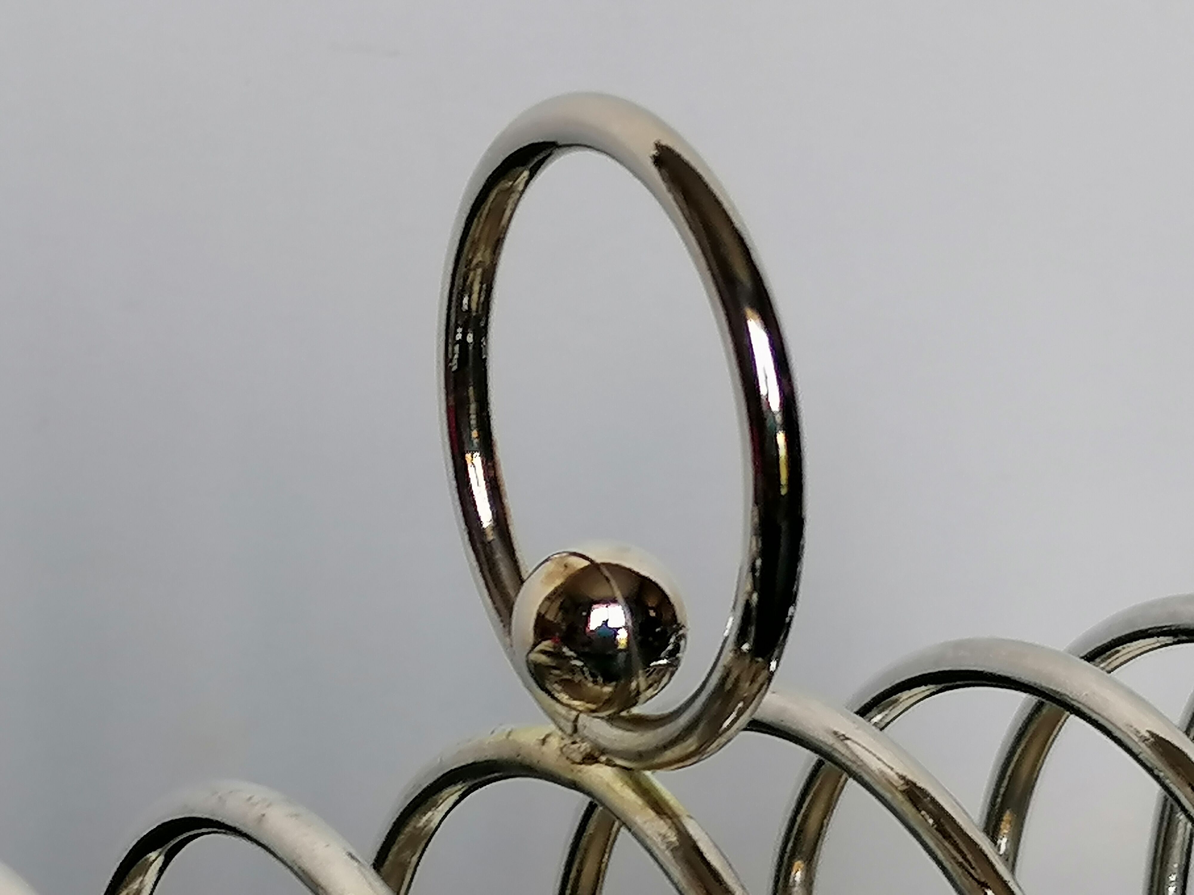 Foie gras serving tray and silver metal toast display