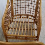 Pair of rattan armchairs